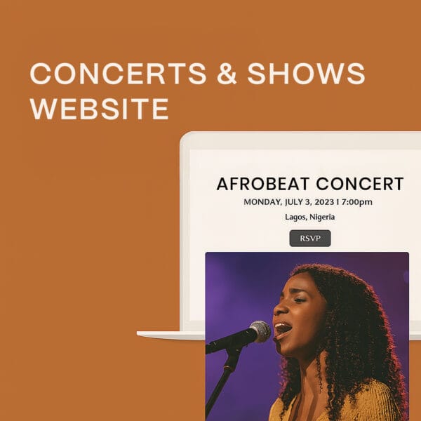 Concerts & Shows Website